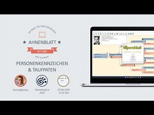 Personenkennzeichen und Taufpaten (Impulsvortrag) - Genealogica 2022
