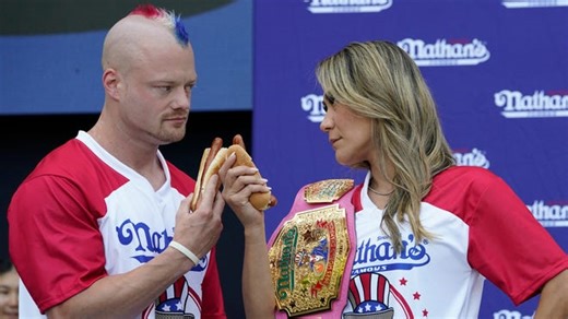 Miki Sudo sets new record in Nathan's famous hot dog eating contest victory
