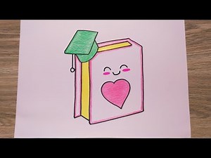 رسم للاطفال//رسم كتاب//رسم كتاب كيوت 😍//رسم دفتر سهل/تعليم الرسم//رسم سهل//رسم سهل للاطفال