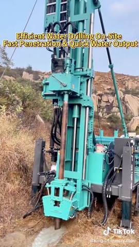Efficient Water Drilling On-Site Fast Penetration & Quick Water Output#xingzuanExplorationequipment #portabledrillingrig #tunneldrillingrig #drillingrig #miningequipment