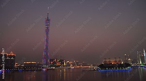 The guangzhou tower time-lapse