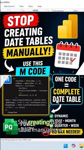 One M Code = Complete Date Table