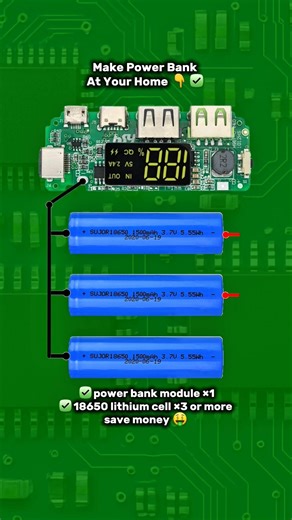 Don’t Buy a Power Bank ❌ Make One at Home 😱#ElectronicsDIY#Tech#Gadgets