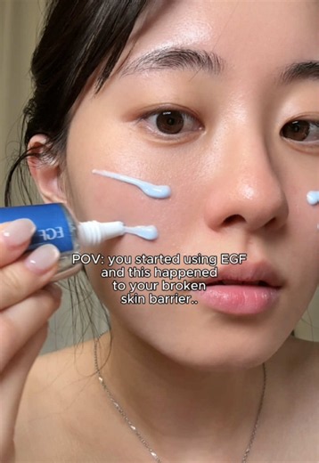 EGF helps improve the health of your skin from within. I can’t go back to my old routine now… 🥹 #egf #skinbarrier #klairs #skinrecovery #acnemarks @dear, Klairs
