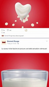 41K views · 2K reactions | Le goût délicieux du lait vous en fera aimer chaque goutte. Le lait Bonnet Rouge a un moyen d'entrer dans votre coeur! 拏 | Bonnet Rouge | Facebook