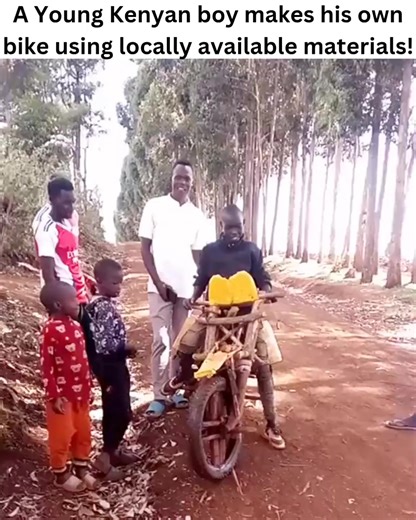 A Young Kenyan boy makes his own bike using locally available materials! #fypシ #kenyantiktok🇰🇪 #fyp