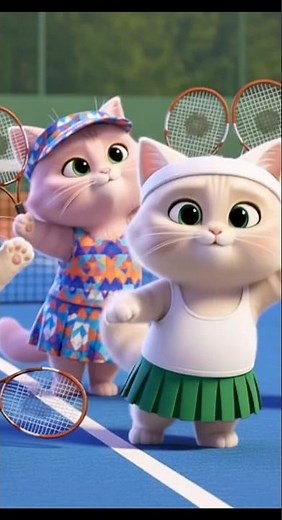tennis besties kitties #aicat #catlover #cutecat #catvideos #cats