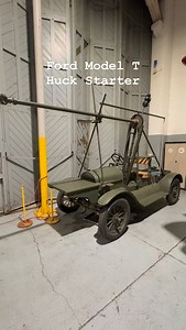 Here’s a very short look at the unusual Ford Model T Huck Starter. If your fighting aircraft didn’t have an electric starter (which was the case until the late 1930s) you had to either hand swing, use a heavy inertial starter which absorbs aircraft performance OR you could use a machine external to the aircraft. The Ford Model T was plentiful and the Huck Starter was designed to effectively start an aircraft engine. Attach the Power Take Off to the propeller via the shaft, spin it up, turn on th
