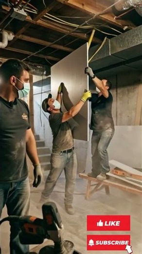 Before and after | Basement transformation go from exposed pipes to luxury living! #renovation