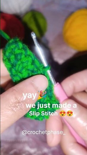 Beginner friendly SLIP STITCH 😍✨😍How to Crochet a Slip Stitch (sl st)