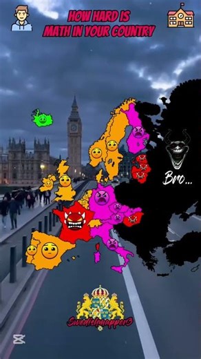 How hard is math in your country #geographythroughmaps #map