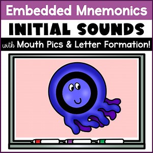 Alphabet Letters and Beginning Sounds Embedded Mnemonic Digital Presentation