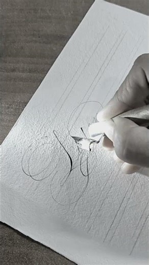 script: Ornamental penmenship ink:walnut ink. paper: handmade paper.