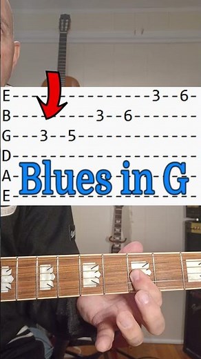 Blues Scale in G - Guitar Lesson #guitar #guitarlesson #easy #bluesguitar #beginner
