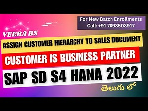 SAP SD S4 HANA Assigning Customer Hierarchy | Customer is Business Partner | Best SAP SD Training
