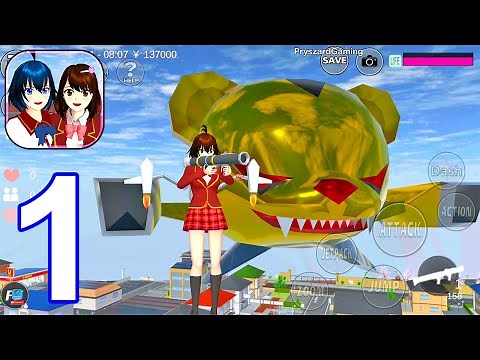 SAKURA School Simulator - Gameplay Walkthrough Part 1 UFO Mission 2 (Android,iOS)