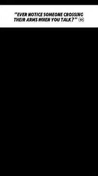 🔍 "What Crossing Your Arms Really Says About You 😳" #bodylanguage #psychologyfacts #mindreading