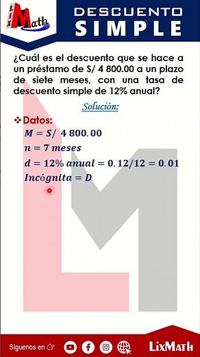 Descuento Simple - Problema 01