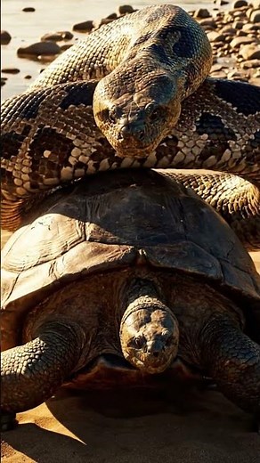 BATTLE OF SNAKE AND GIANT ARMOR TURTLE