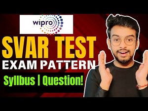 Wipro SVAR Test | SVAR Test Syllabus | How to Prepare for SVAR Assessment | Exam pattern