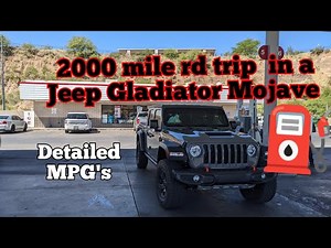 2022 Jeep Gladiator Mojave real world Fuel mileage test. 2000 mile rd trip on 87 octane.