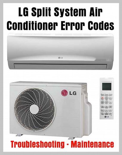 Codes d'erreur du climatiseur LG Split System - Dépannage - Maintenance / Conseils