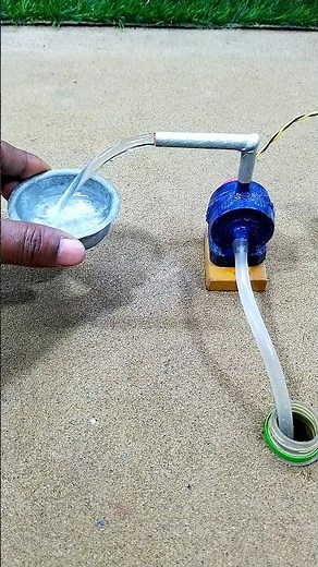 mini water pump science project and small tractor project #shorts #project #minitractor # 727
