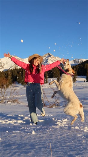 I promise Jeff Bezos isn’t jumping for joy with his dog when you order from Amazon 😂 But me? This is EXACTLY what it looks like when you choose to shop small. Especially this time of year, when you have endless options and could click “add to cart” anywhere, the fact that you choose to support handmade businesses like ours means the absolute world. You’re not just buying jewelry—you’re making our dreams come true. You’re making it possible for is to keep creating, to jump in the snow with Walte