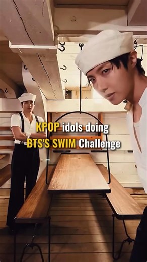 kpop idols doing BTS swim challenge #bts #kpop #arirang #bts_arirang #bts_swim #challenge #viral