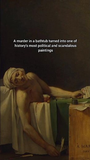 “The Death of Marat” (1793) by Jacques-Louis David #marat #history #frenchrevolution #painting