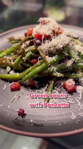 Roasted Green Beans with Pancetta & Parmesan Recipe