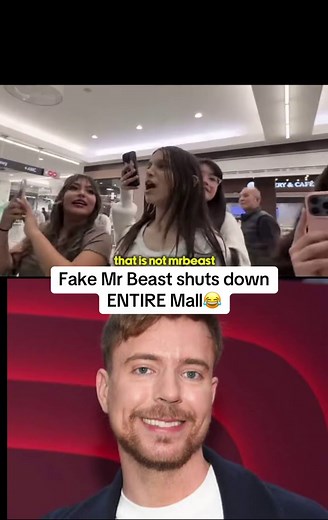Fake mr beast prank shuts down whole mall #mrbeast #xyzabc | MrBeast