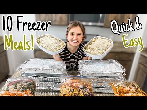 10 Easy Freezer Meals Prep! | OVEN BAKED & SLOW COOKER | Julia Pacheco