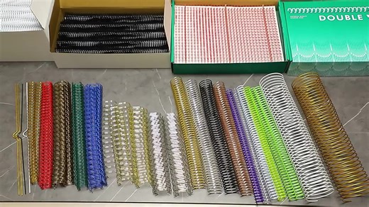 Spiral Binding A4 Size 48rings 4:1 Pitch Notebook Binding Single Spiral Coil Wire Rose Gold Aluminum Spiral Coil Silver