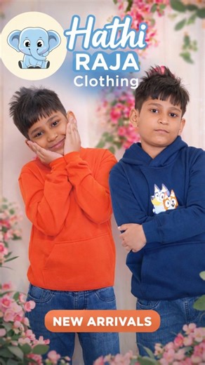 🧿Priti Rao🧿 on Instagram: "Tiny styles, big smiles 💙🧡 Meet our little stars rocking the latest from Hathi Raja Clothing 🐘✨ Super comfy, playful designs made for everyday fun & adventures 👦🧒 Because kids deserve fashion that feels as good as it looks 💫 New arrivals are here — let your little one shine 🌈 #HathiRajaClothing #KidsFashionIndia #NewArrivals #MiniFashionista #ComfortWear #KidsStyle #CuteKids #IndianKidsFashion #ReelTrends 🎥✨"