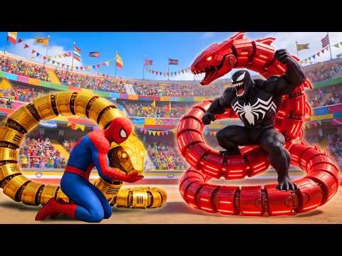 SPIDERMAN VS VENOM: Wins The Magic Legendary SNAKE Racing Championship – Epic Racing Challenge
