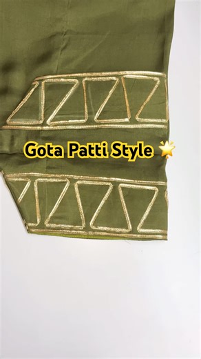 New Gota Patti Puncha Design 🌟 Simple Trick for Glam Look | Trending #shorts