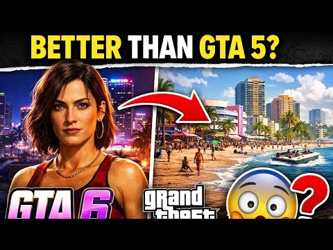 GTA 6 vs GTA 5 Graphics Comparison – Huge Upgrade🎮🔥🔥
