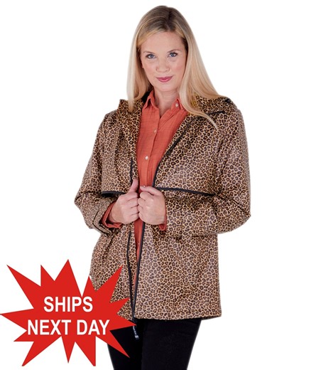 Monogrammed Leopard Print Rain Jacket: Charles River Rain Windproof Coat - Etsy
