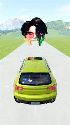 Big and Small Cars vs Jinu Half Robot #1 BeamNGDrive #beamngdrive #beamngshorts #kpop #beamng