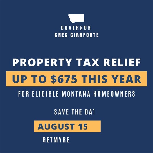 2.9K views · 66 reactions | TODAY: The Property Tax Rebate portal is now open. Go to getmyrebate.mt.gov to secure yours now. | Governor Greg Gianforte | Facebook