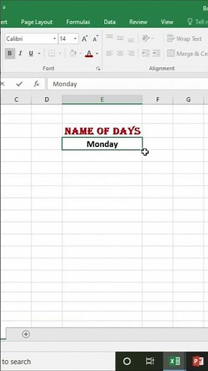 Days of the Week in Excel | Automatically Display Weekdays Using Excel Functions