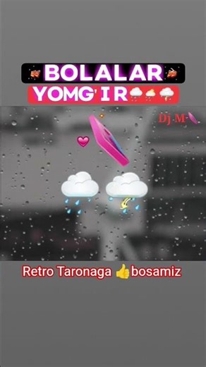 ❤️‍🔥Bolalar 🌧️ Yogʻsin yomgʻir tonggacha — eski xotiralar uygʻonsin 💔✨Toxir Sodiqov Retro vibes💿