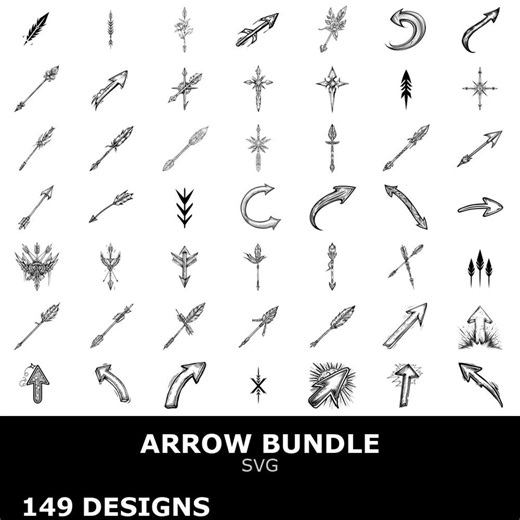 Arrow Digital Clipart Bundle Svg for Cricut Cutting Files Graphic Art DIY Projects - Etsy