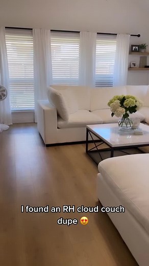 RH cloud couch dupe 🔥😍#couch #homedecor #furniture#dupe #cloudcouchdupe