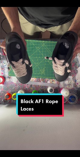 Black Air Force 1 White Rope Lace Tutorial 🔥 this is a full tutorial on how to make custom black Air Force ones with white replaces. It is an in-depth tutorial that shows you every single step and everything that you will need. #af1 #nike #airforce1 #customsneakers #streetwear #nikeairforce #nikeairforce1 #af1s #customshoes #fyp