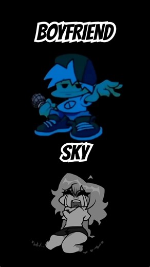 FNF BF VS SKY GAME OVER #fnf #fnfmod #sky #animation