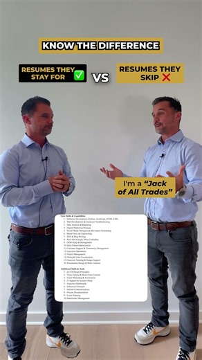 Resumes they skip vs. resumes they stay for 📄