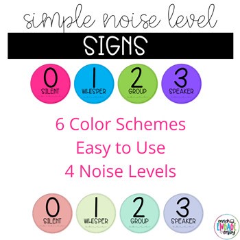 Simple Noise Level Signs