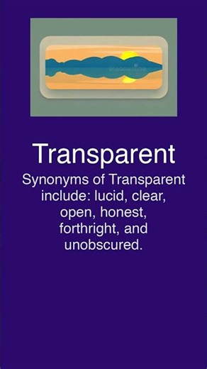 Thesaurus Transparent Synonyms Antonyms List